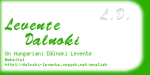 levente dalnoki business card