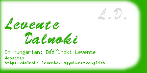 levente dalnoki business card